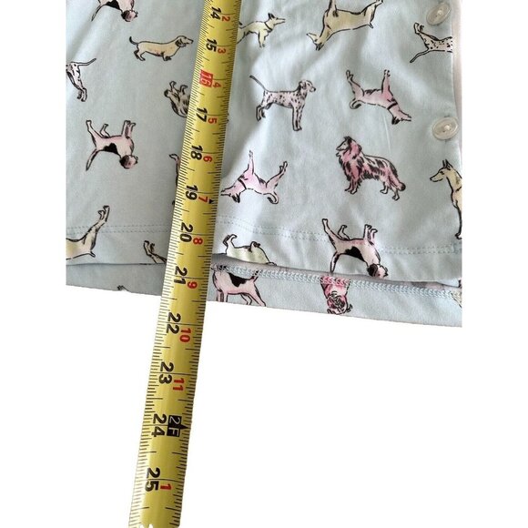 Beauty Sleep Social Dog Print Short Sleeve Notch Collar Pajama Shirt and Pajama - Picture 6 of 11